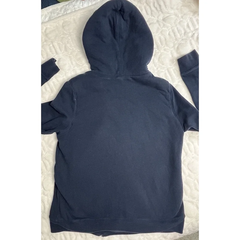 Abercrombie‎ Kids Sherpa Lined Hoodie Jacket Girls 15/16 Navy Sequin Zip Up